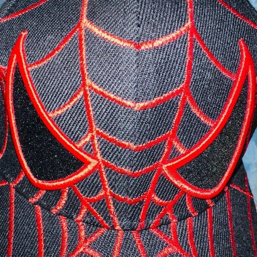 NWOT Spider-Man Eyes Web Embroidered Adjustable Boys Baseball Cap
